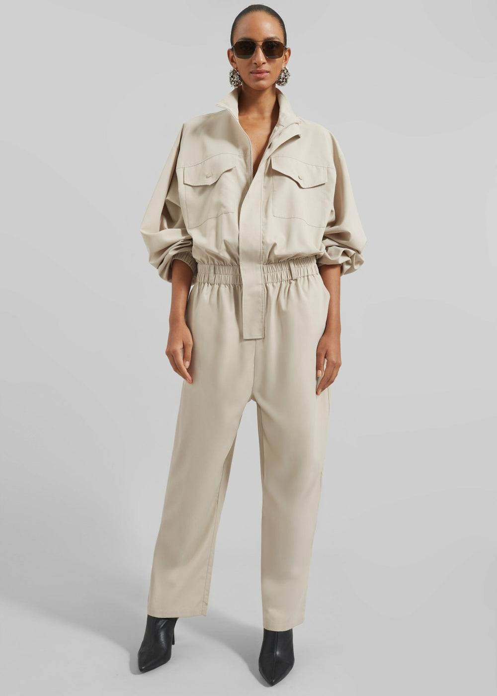 Tropez Jumpsuit Beige - Women