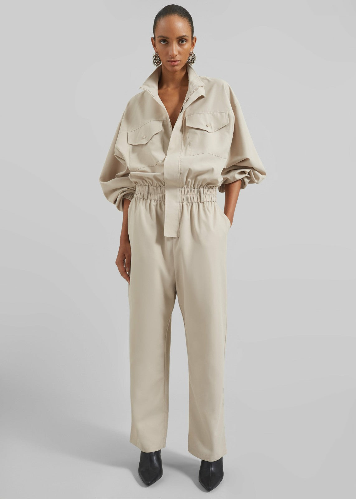 Tropez Jumpsuit Beige - Women