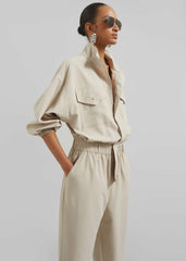 Tropez Jumpsuit Beige - Women