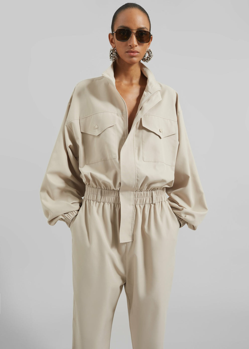 Tropez Jumpsuit Beige - Women