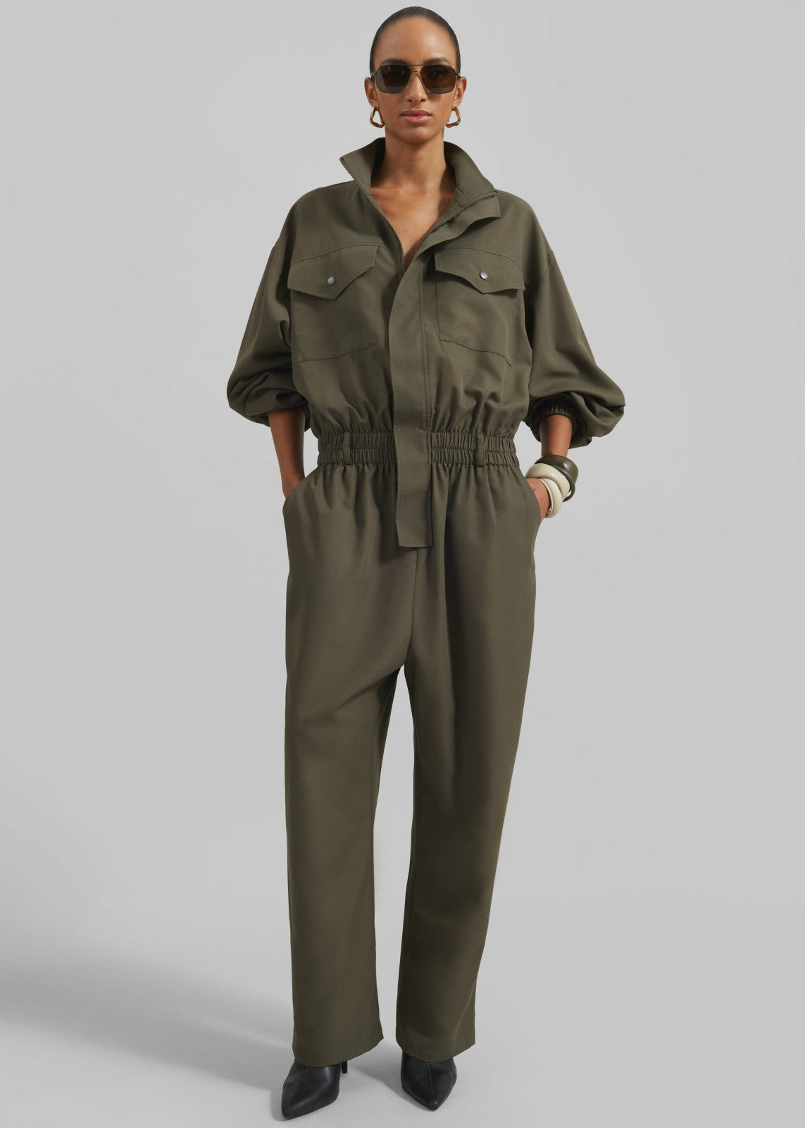 Tropez Jumpsuit Khaki - Women