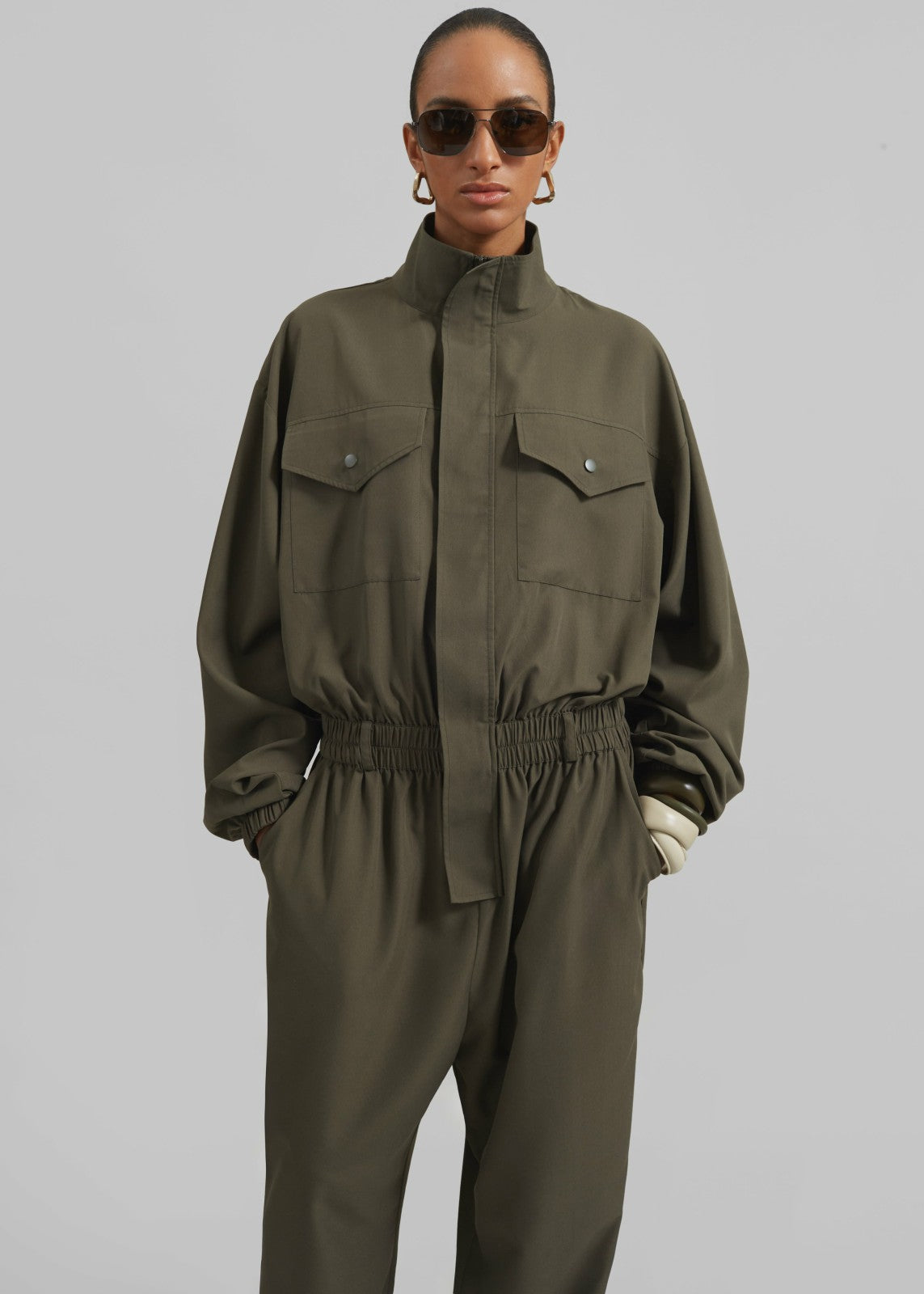 Tropez Jumpsuit Khaki - Women