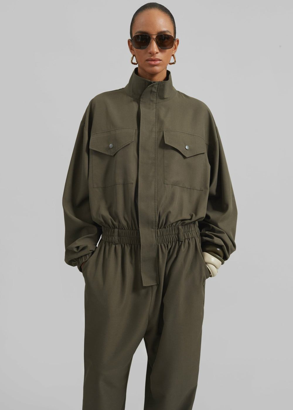 Tropez Jumpsuit Khaki - Women