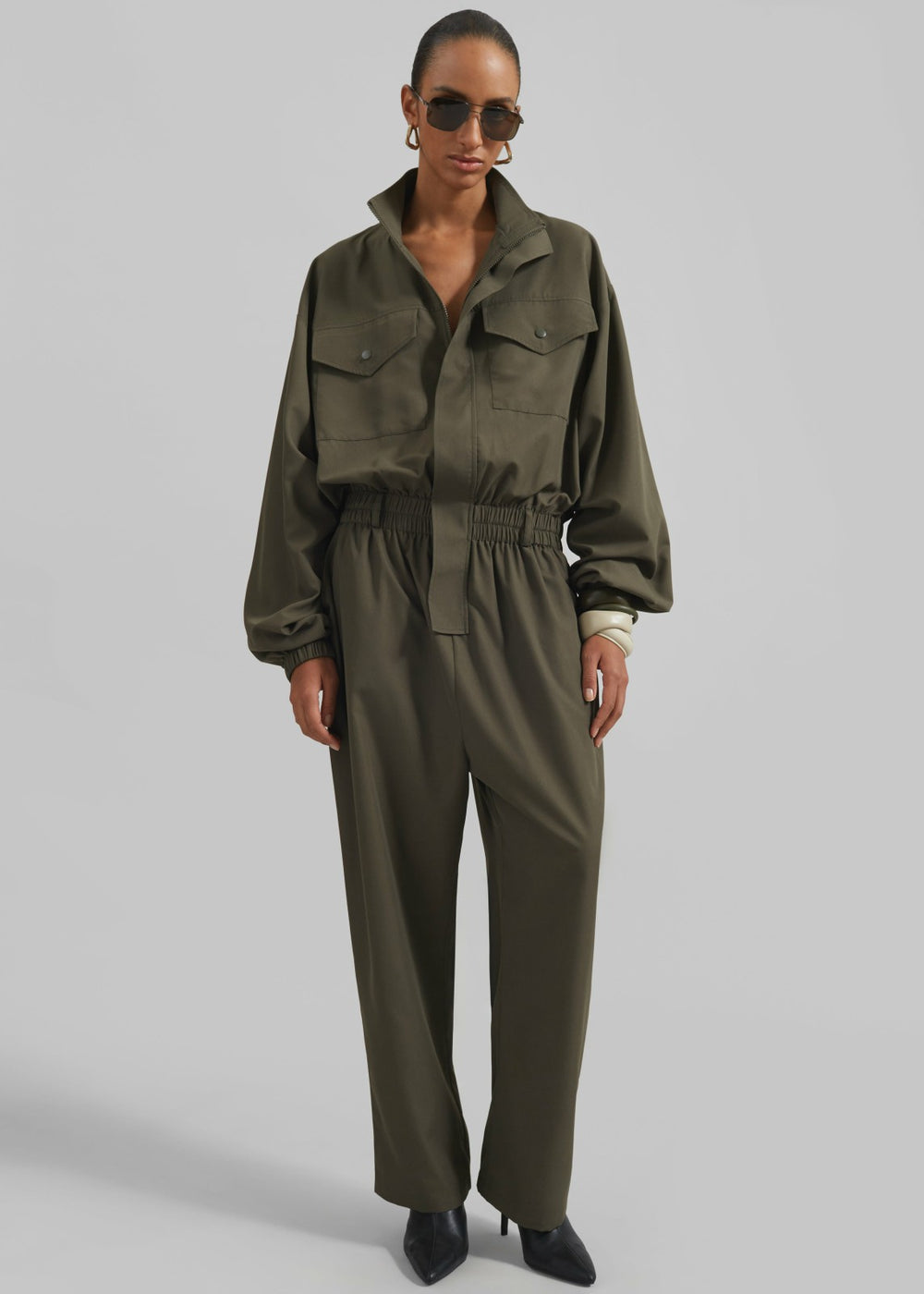 Tropez Jumpsuit Khaki - Women