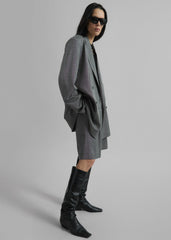 Newark Double Breasted Blazer Grey Melange - Women