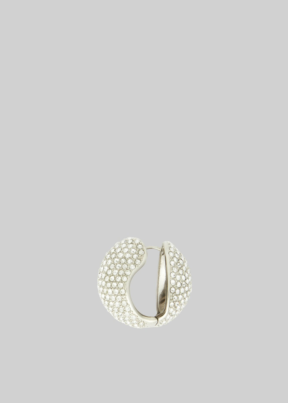 Coperni Crystal-Embellished Creole Logo Earrings Silver - Women