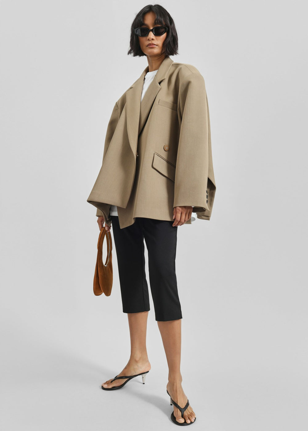 Coperni Suede Double Gusset Swipe Bag Brown - Women