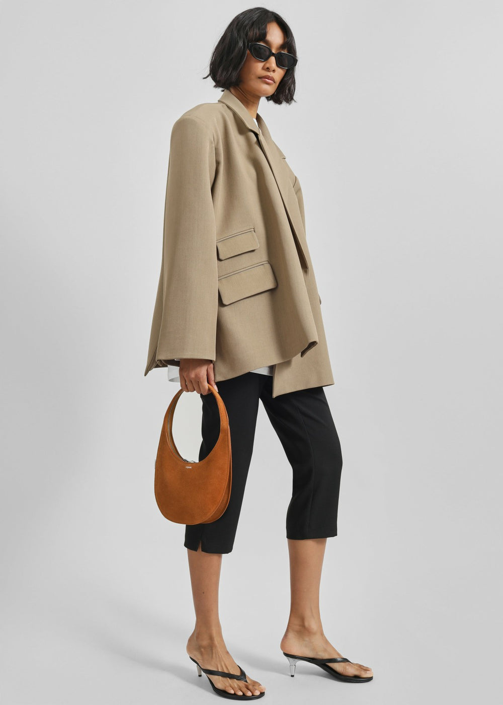 Coperni Suede Double Gusset Swipe Bag Brown - Women