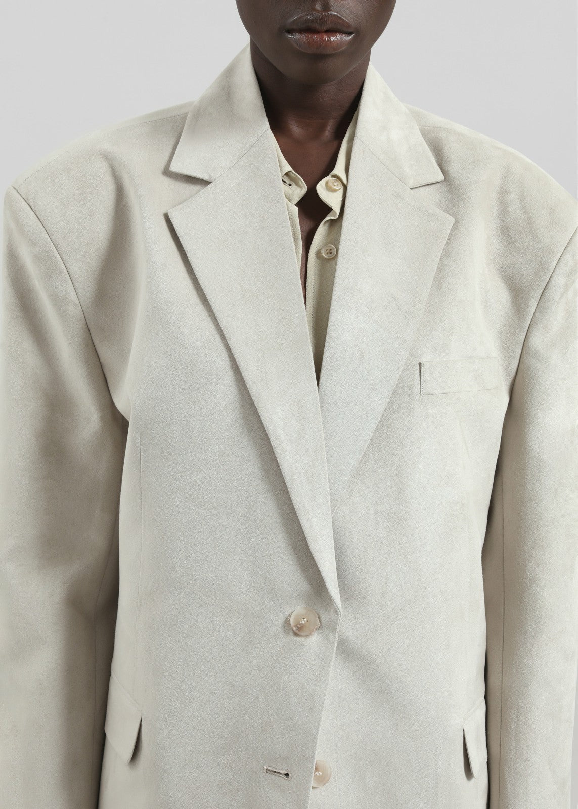 Edale Faux Suede Blazer Light Beige - Women