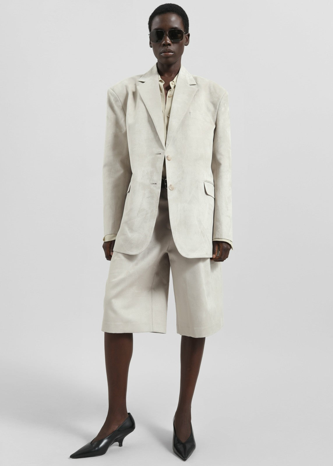 Edale Faux Suede Blazer Light Beige - Women