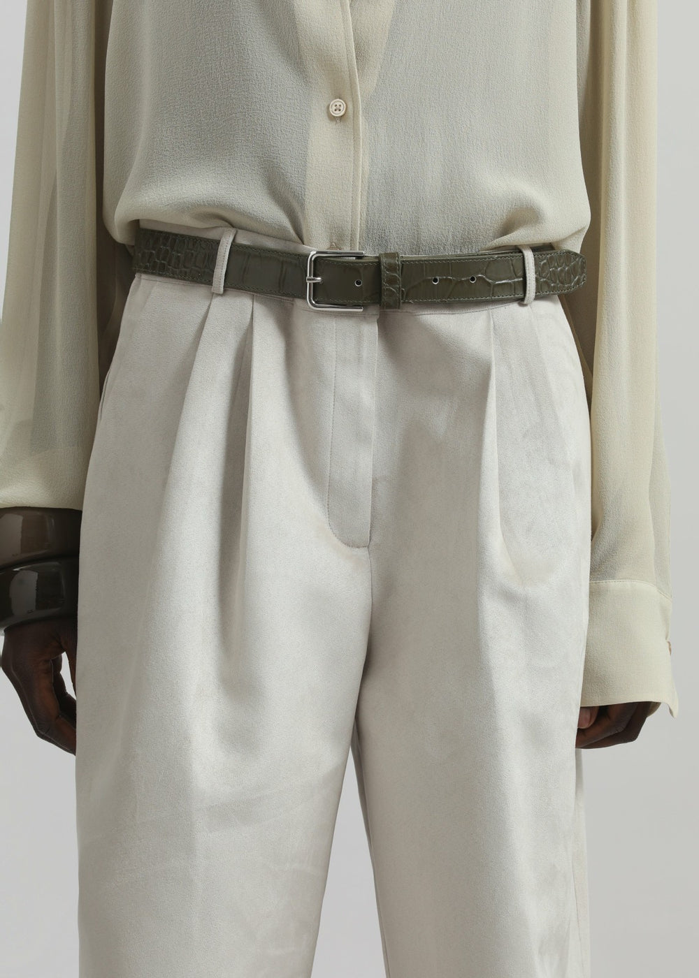 Edale Faux Suede Bermuda Shorts Light Beige - Women