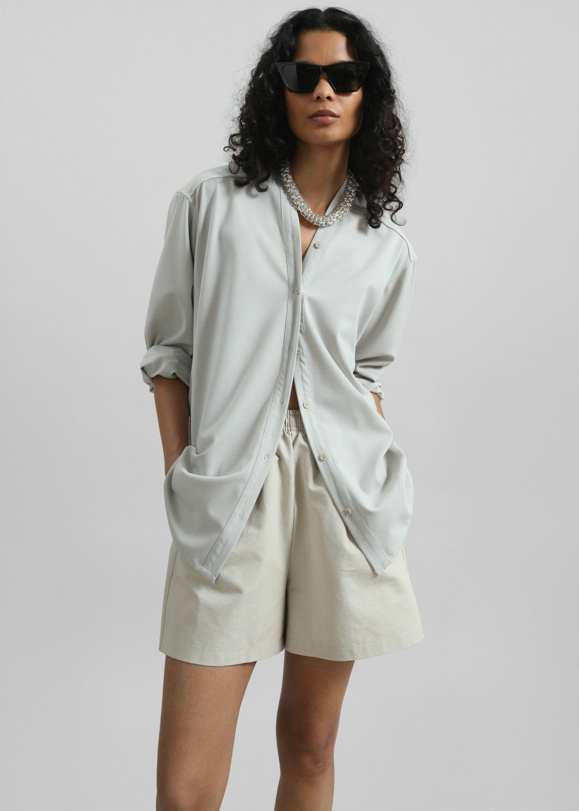 Alven Belted Shirt Stone - Women