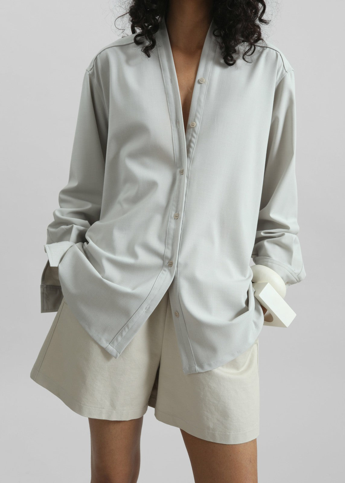 Alven Belted Shirt Stone - Women