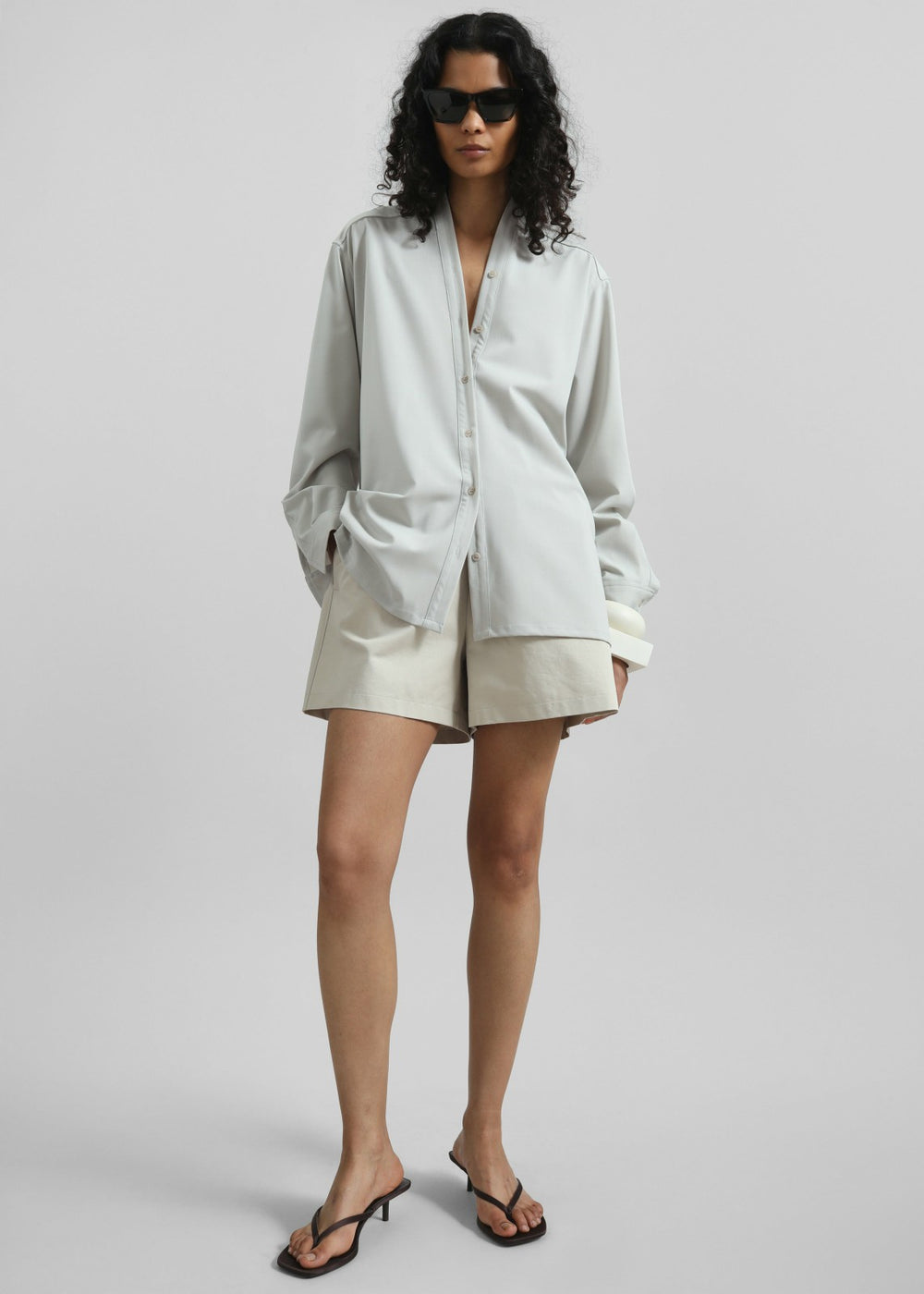 Alven Belted Shirt Stone - Women