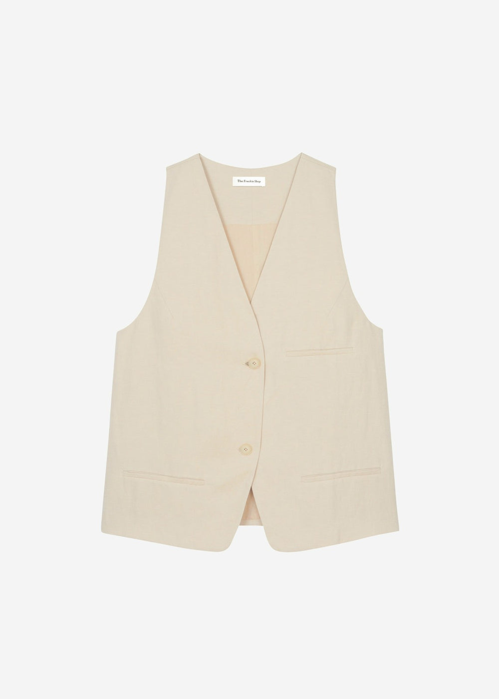 Melrose Linen Vest Cement - Women