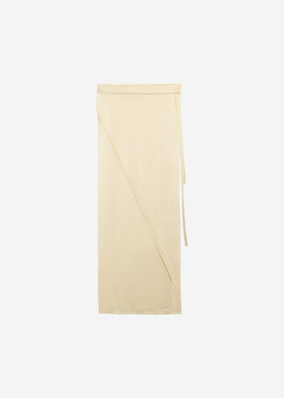 Alsen Thin Knit Wrap Skirt Pale Yellow - Women