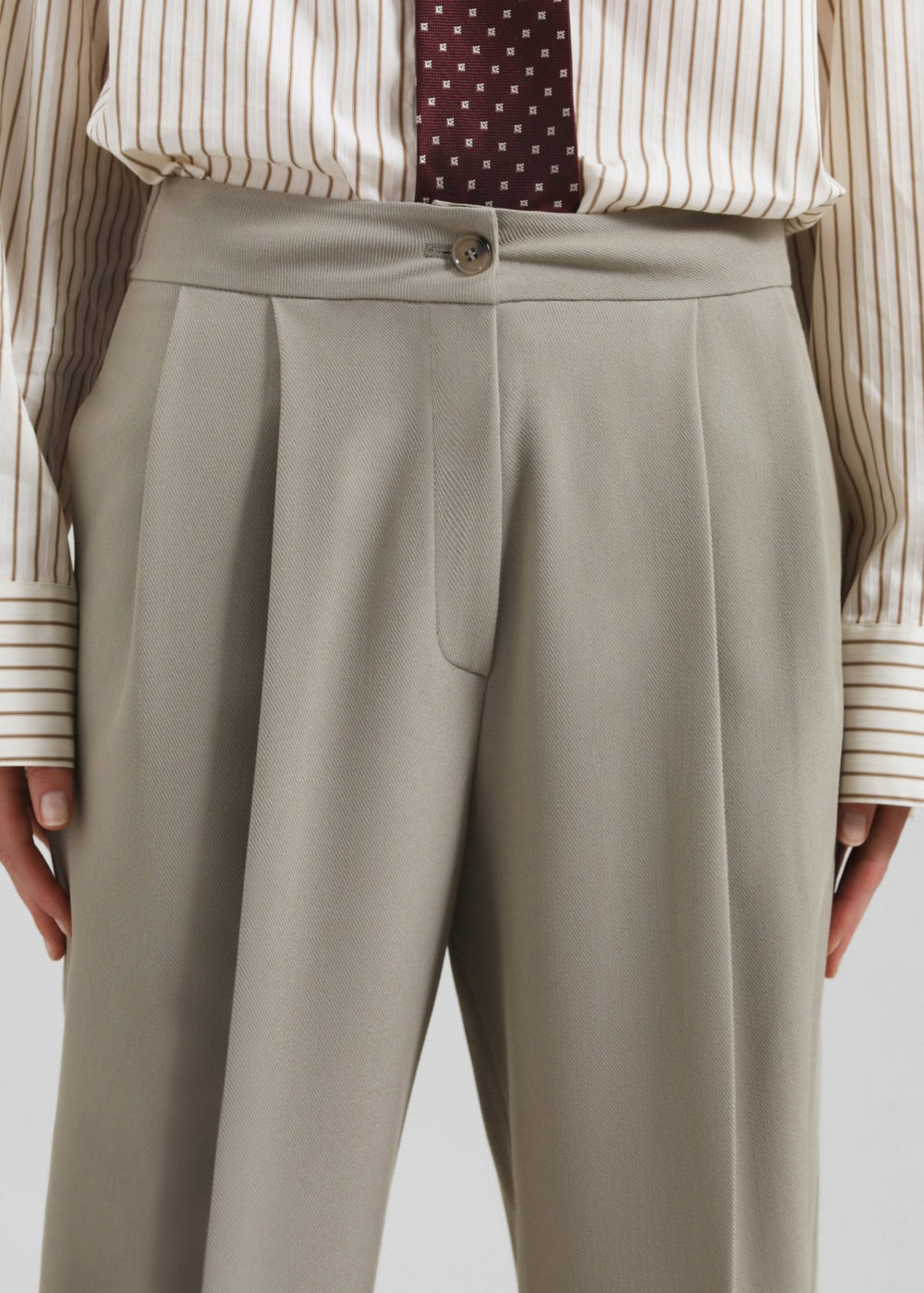 Dina Pleated Trousers Light Taupe - Women