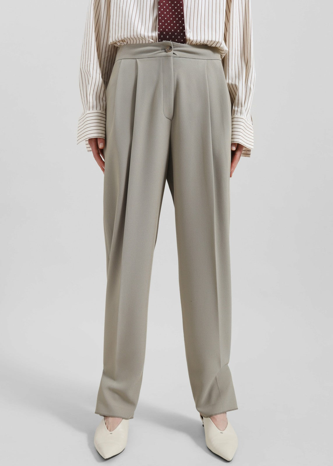 Dina Pleated Trousers Light Taupe - Women