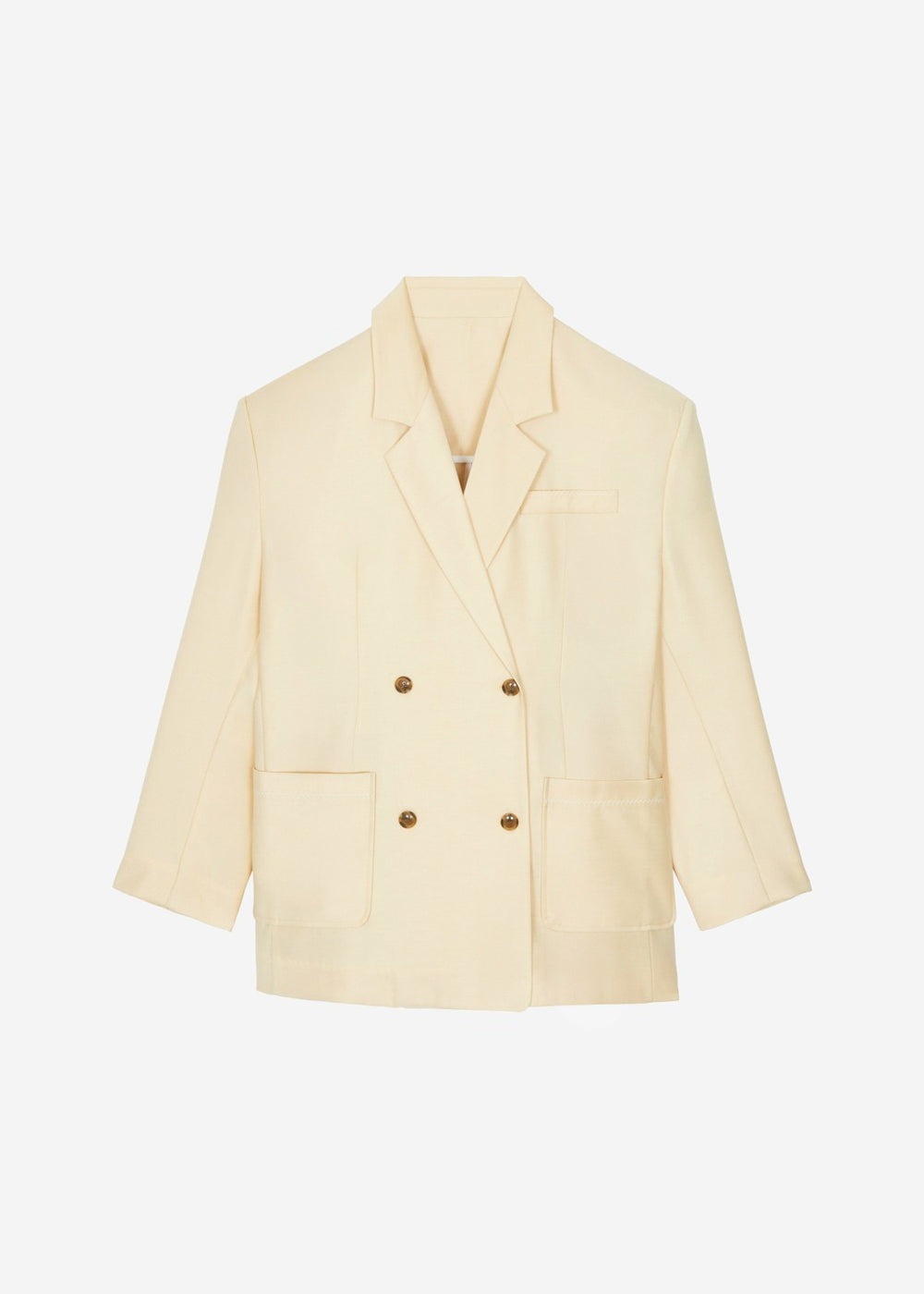 Juvay Double Breasted Blazer Pale Yellow - Women