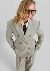 Dina Double Breasted Blazer Light Taupe - Women