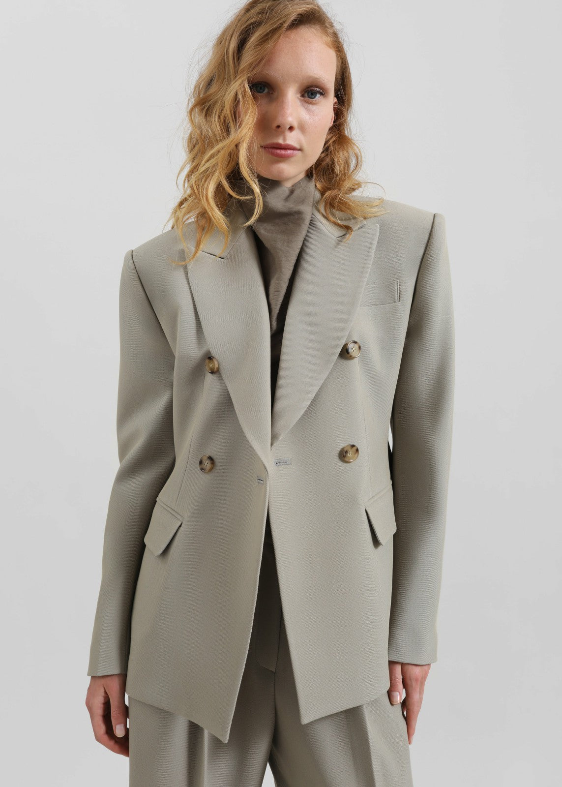 Dina Double Breasted Blazer Light Taupe - Women