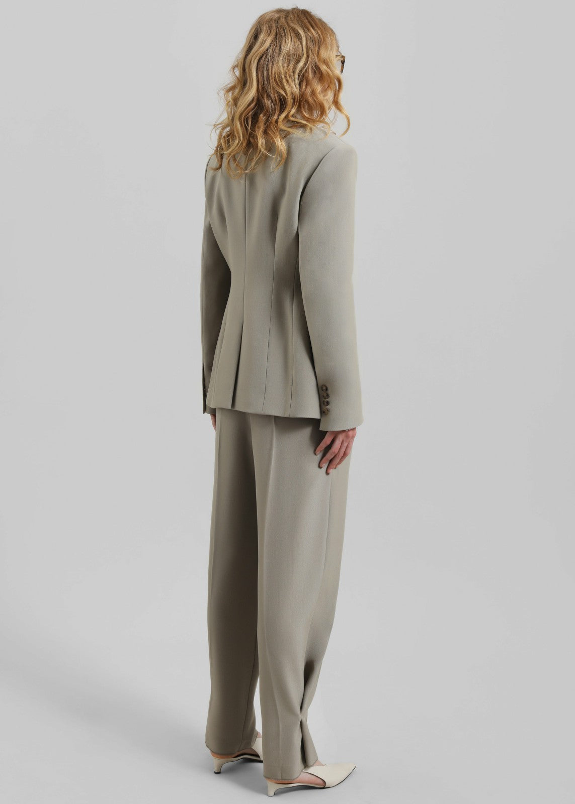Dina Double Breasted Blazer Light Taupe - Women