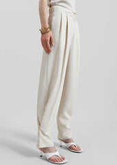 Dina Pleated Trousers Cream - Women