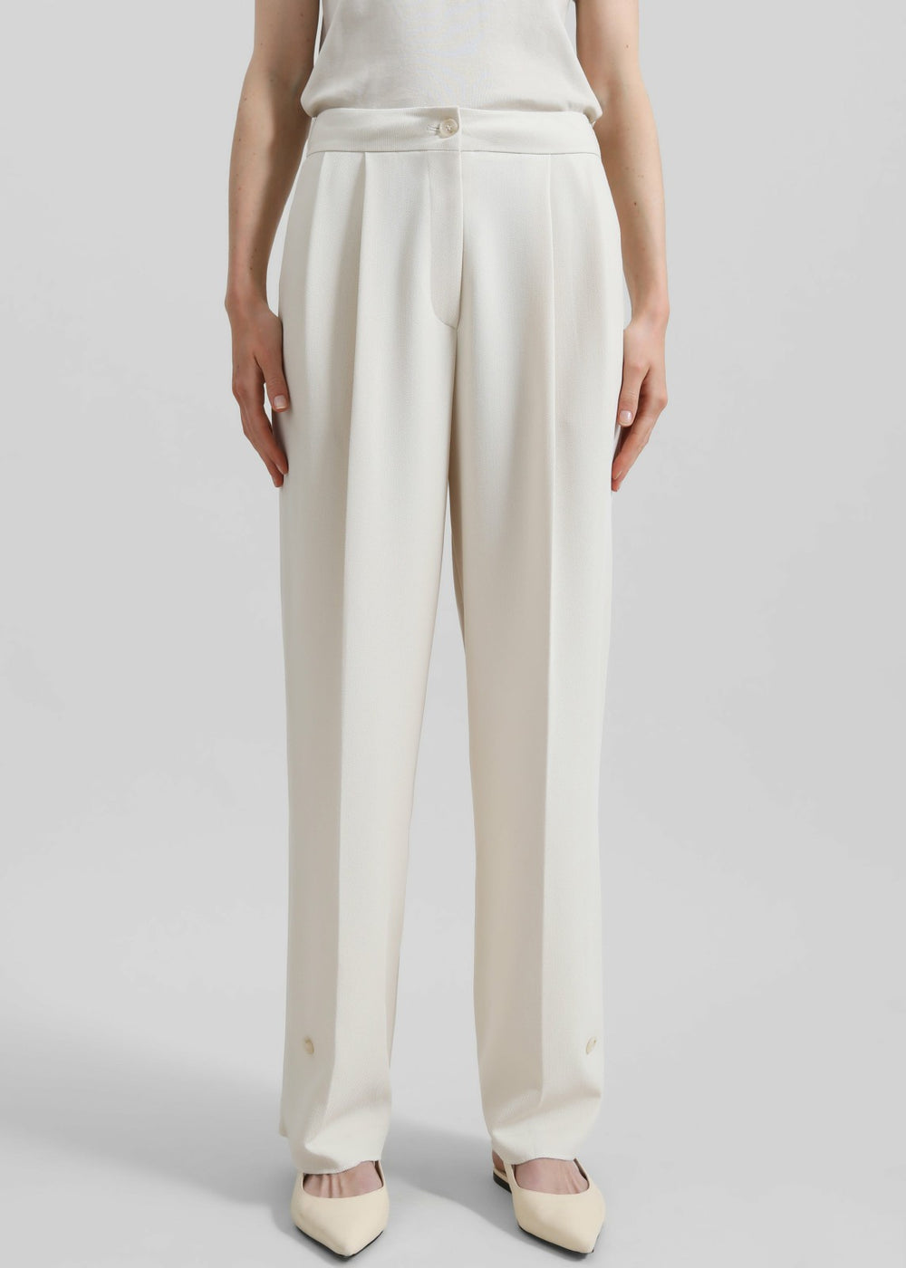 Dina Pleated Trousers Cream - Women
