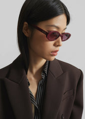 Karen Wazen Olivia Sunglasses Burgundy - Women