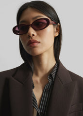 Karen Wazen Olivia Sunglasses Burgundy - Women