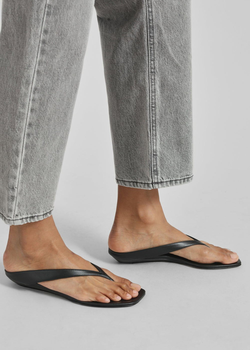 Loulou de Saison Coda Nappa Leather Sandals Black - Women