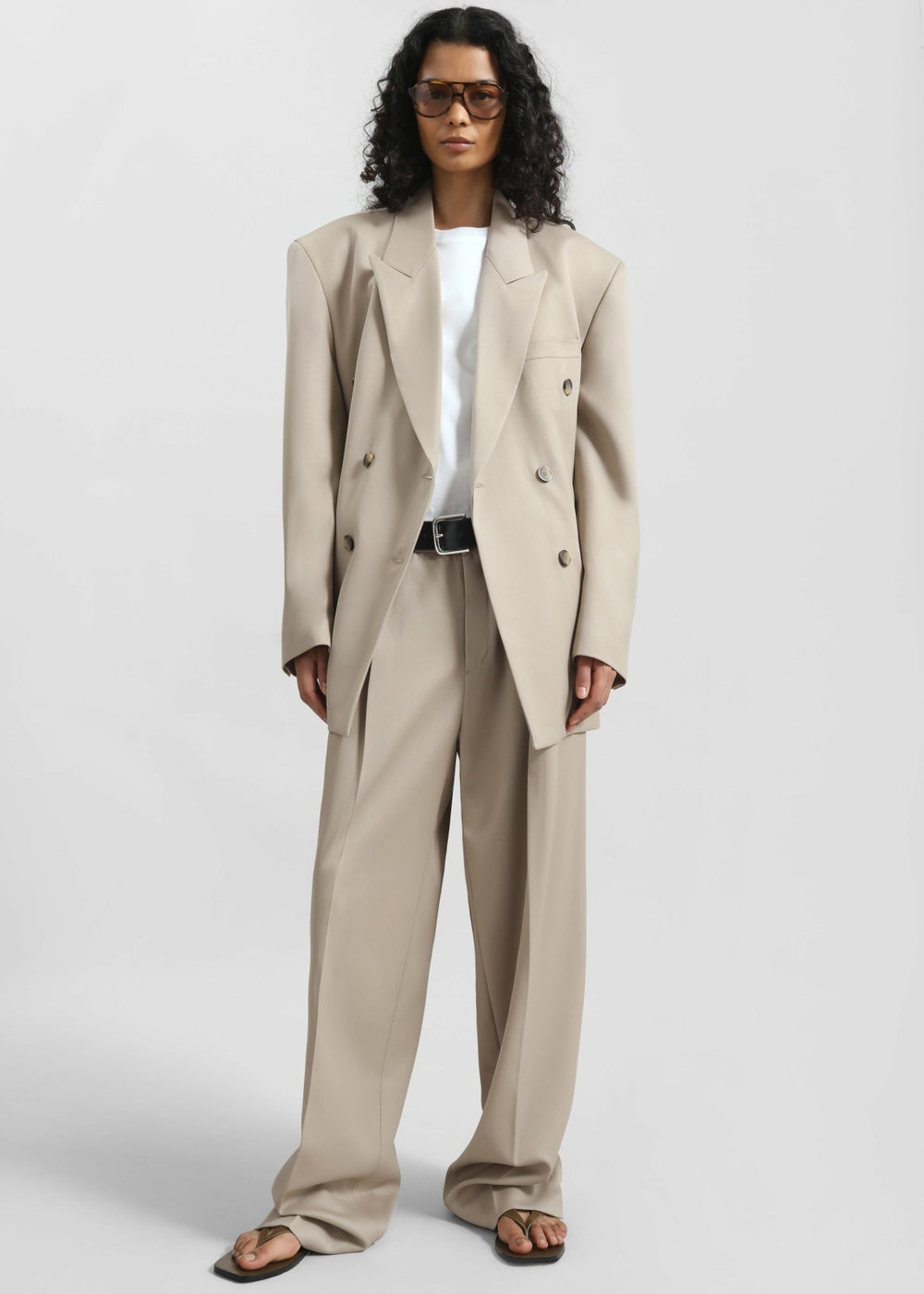 Dunbar Pleated Trousers Taupe - Women