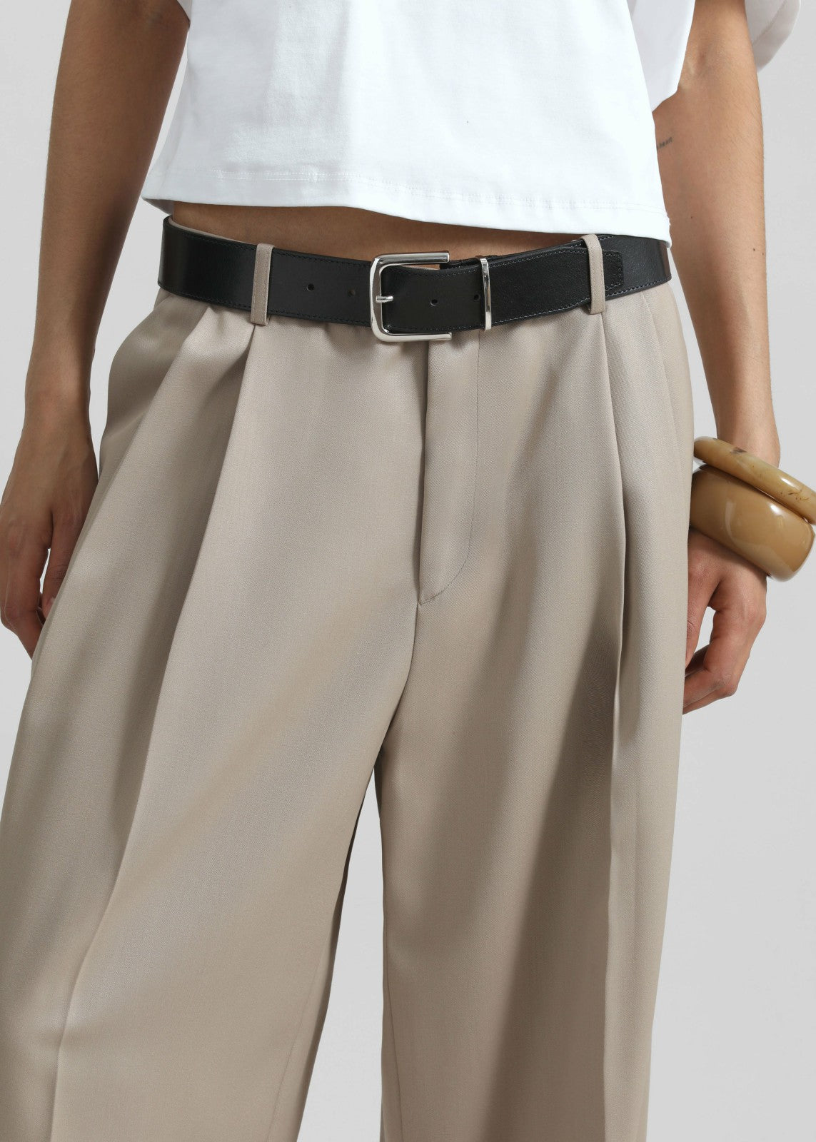 Dunbar Pleated Trousers Taupe - Women