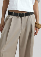 Dunbar Pleated Trousers Taupe - Women