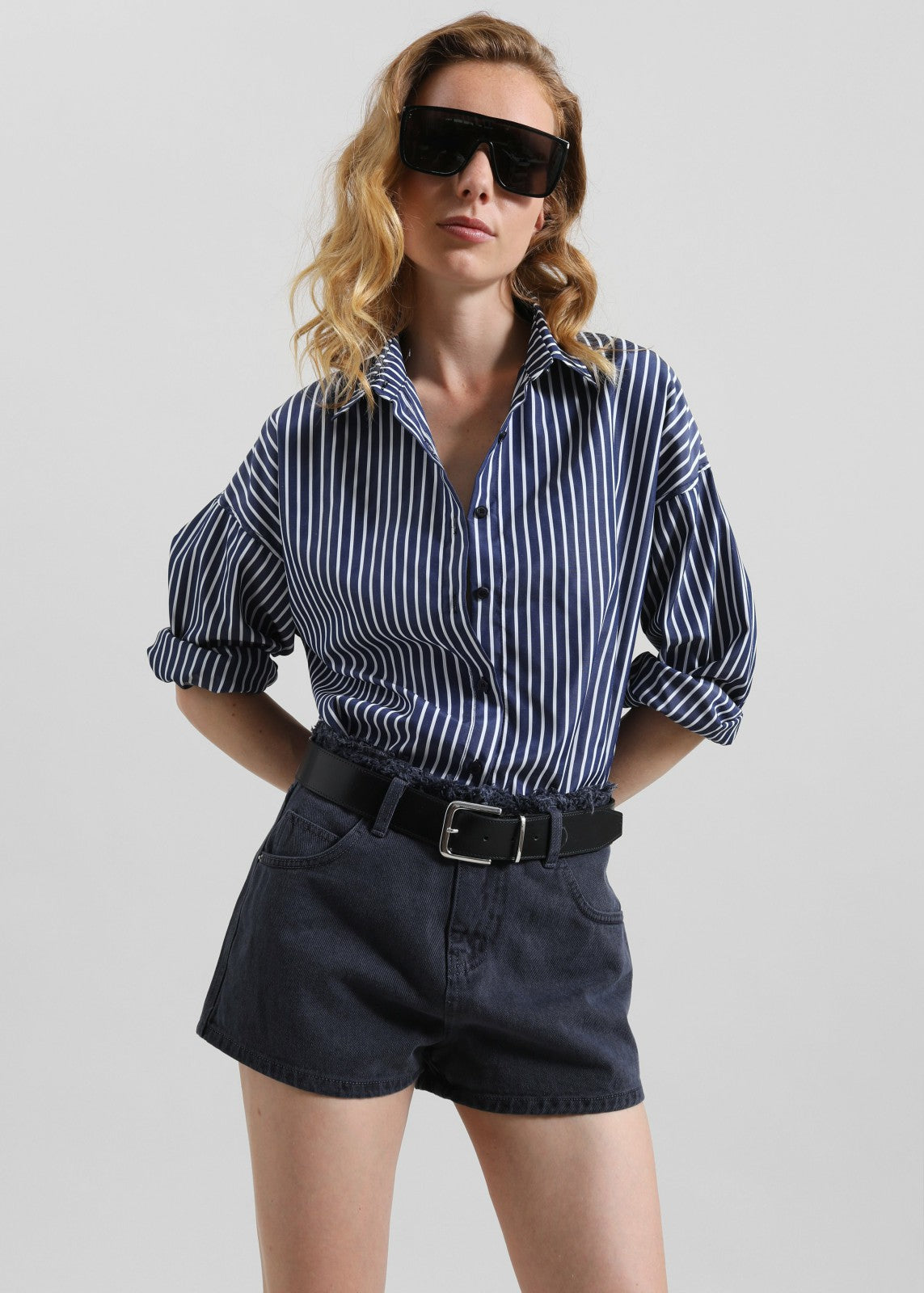 Kiso Denim Shorts Navy - Women
