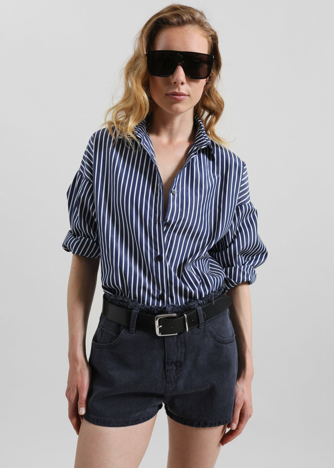 Kiso Denim Shorts Navy - Women