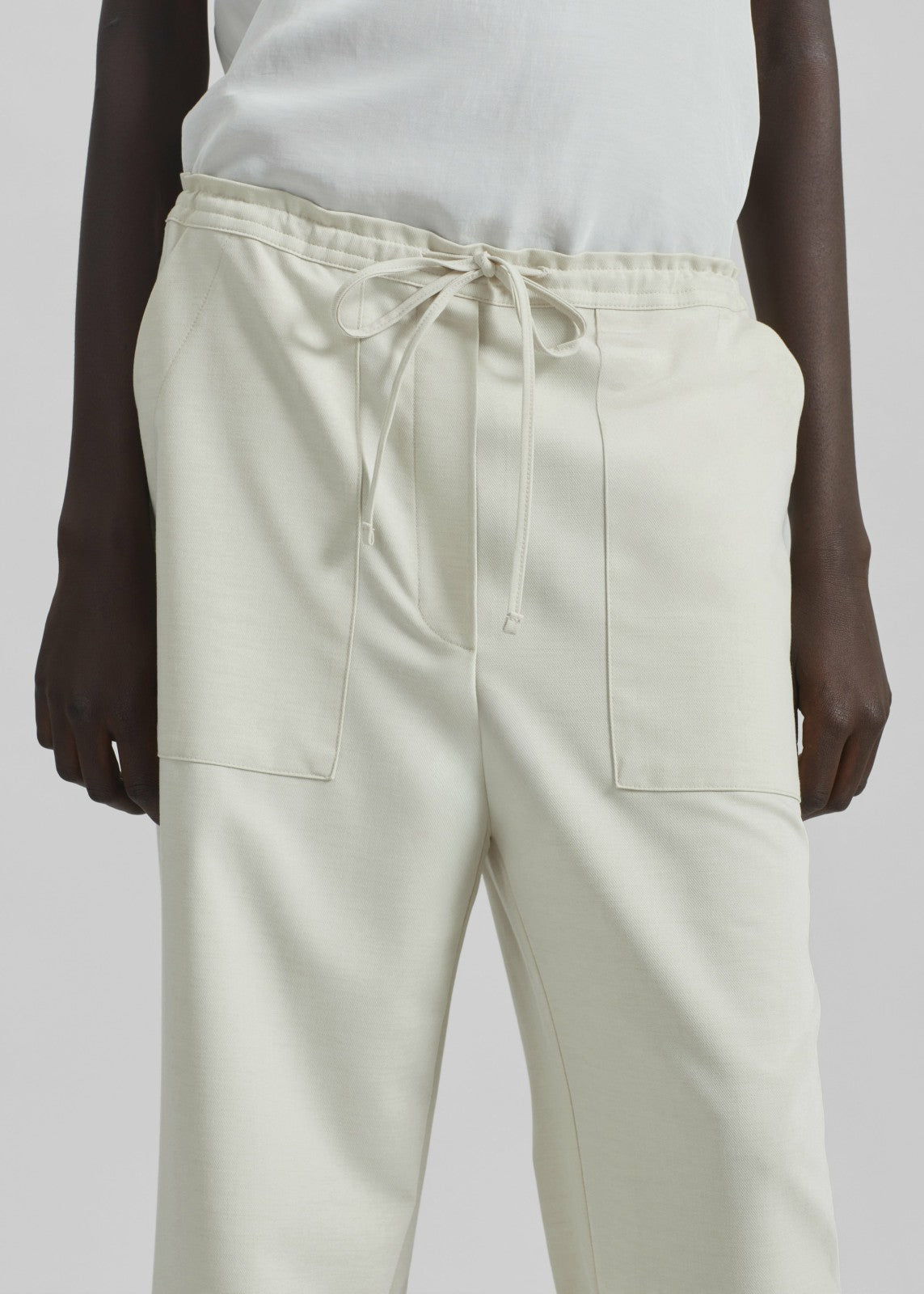 Ronne Straight Trousers Cream - Women