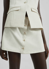 Ronne Mini Skirt Cream - Women