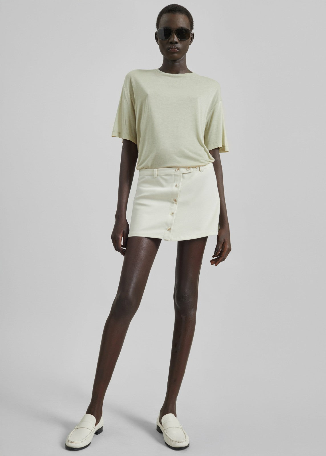 Ronne Mini Skirt Cream - Women