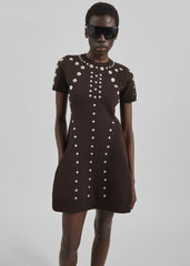 Coperni Snap Babydoll Dress Brown - Women