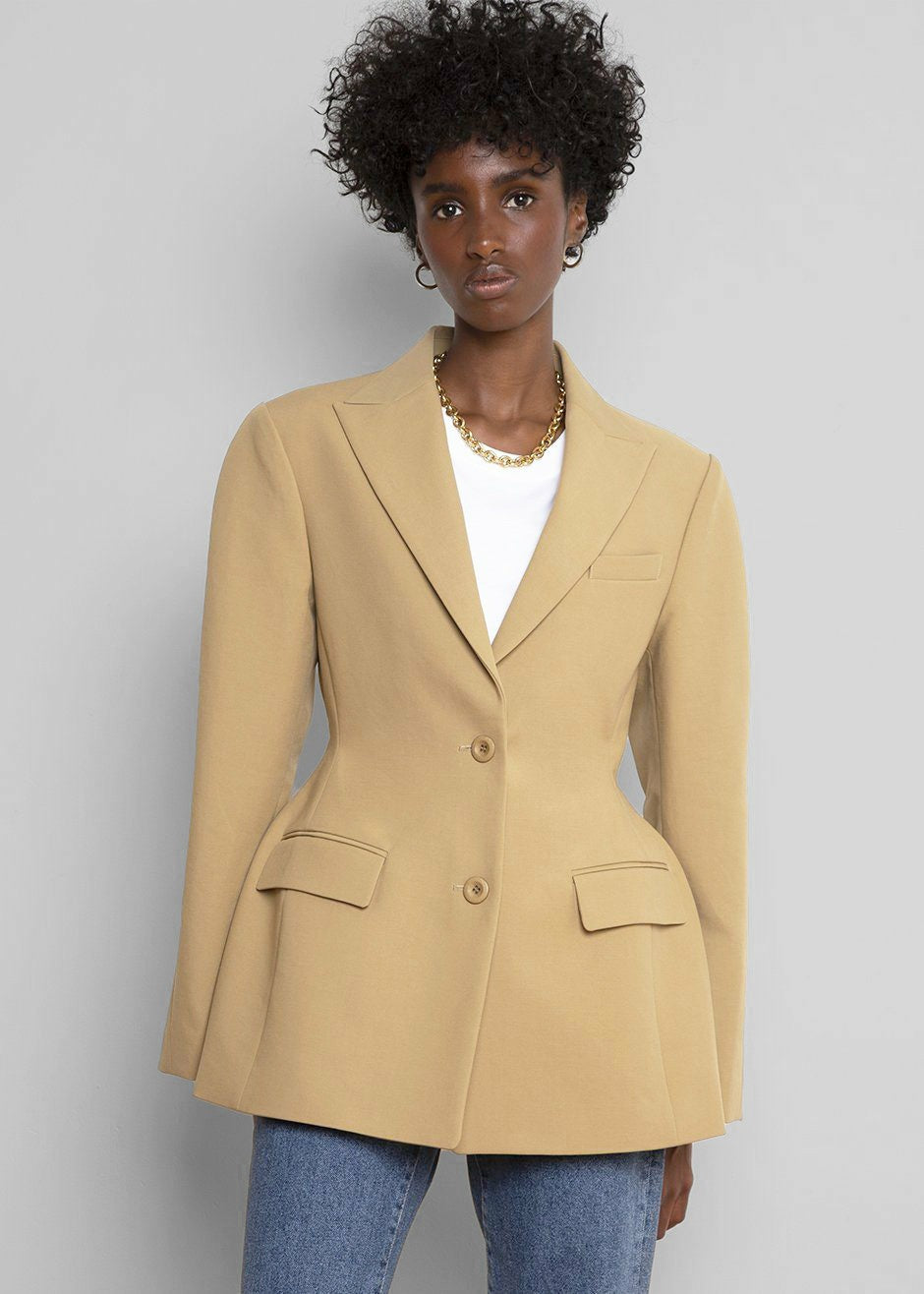 Colette Hourglass Blazer Camel - Women