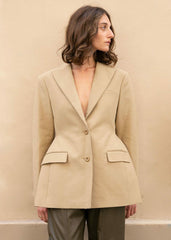 Colette Hourglass Blazer Camel - Women