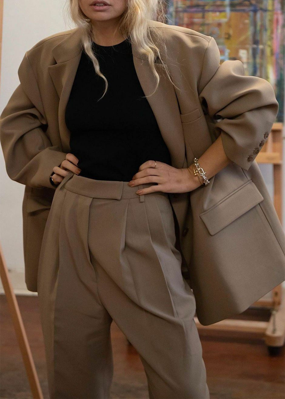 Bea Suit Pants Latte - Women