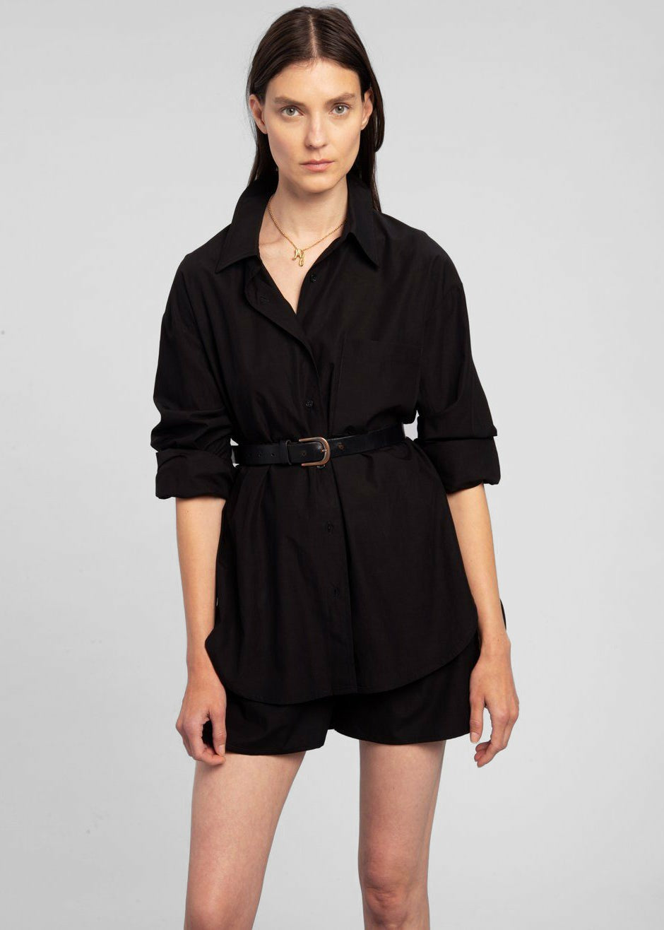 Lui Organic Cotton Shirt Black - Women