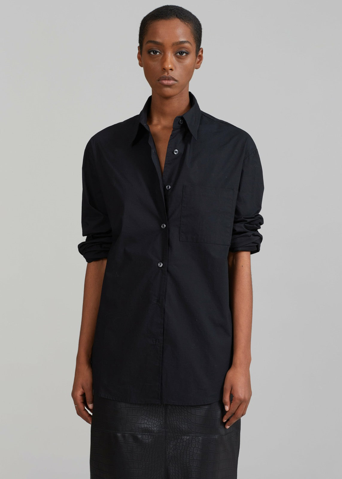 Lui Organic Cotton Shirt Black - Women