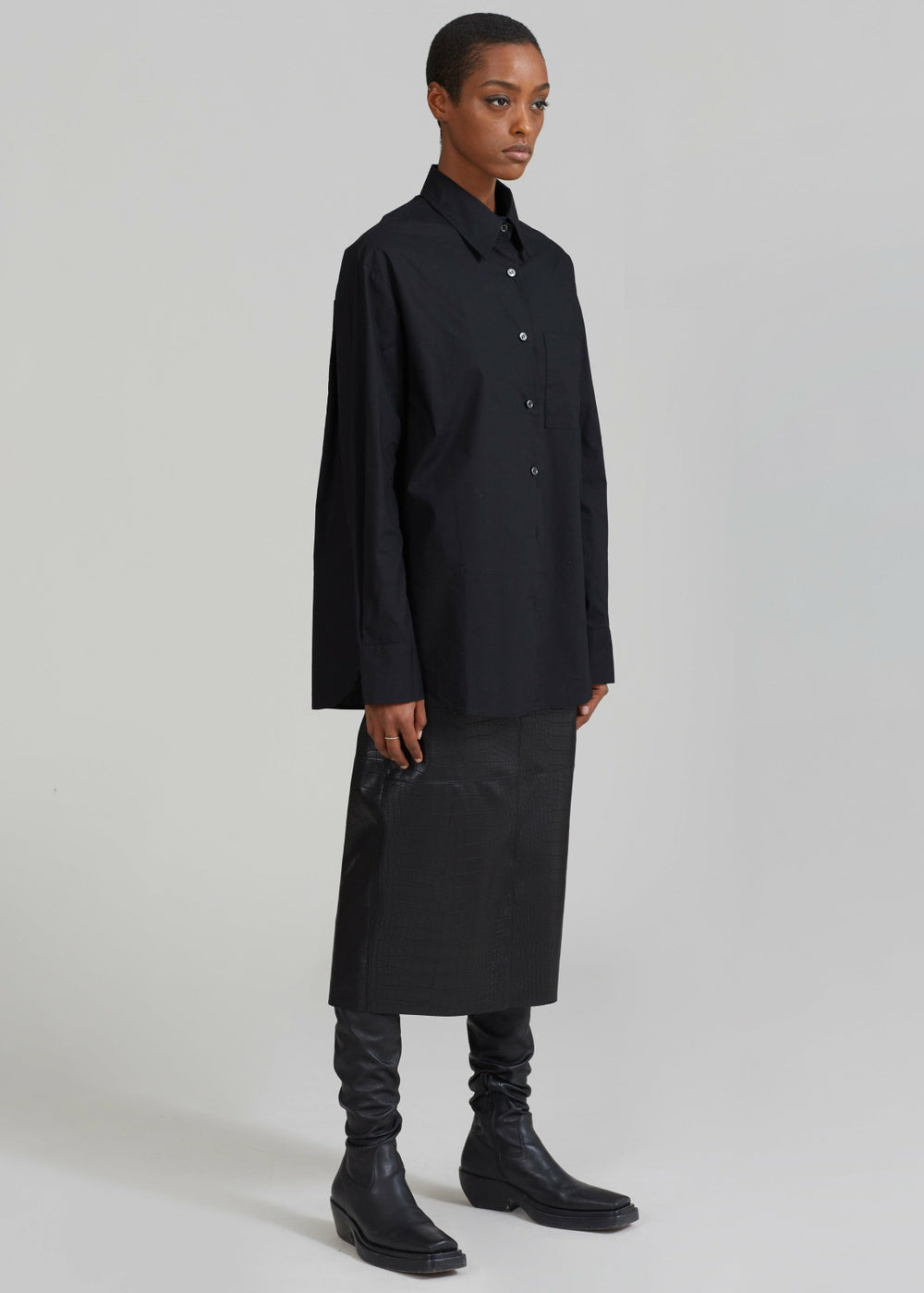 Lui Organic Cotton Shirt Black - Women