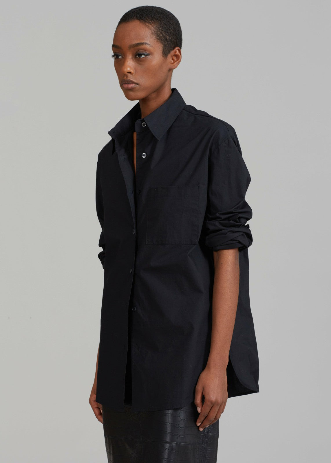 Lui Organic Cotton Shirt Black - Women