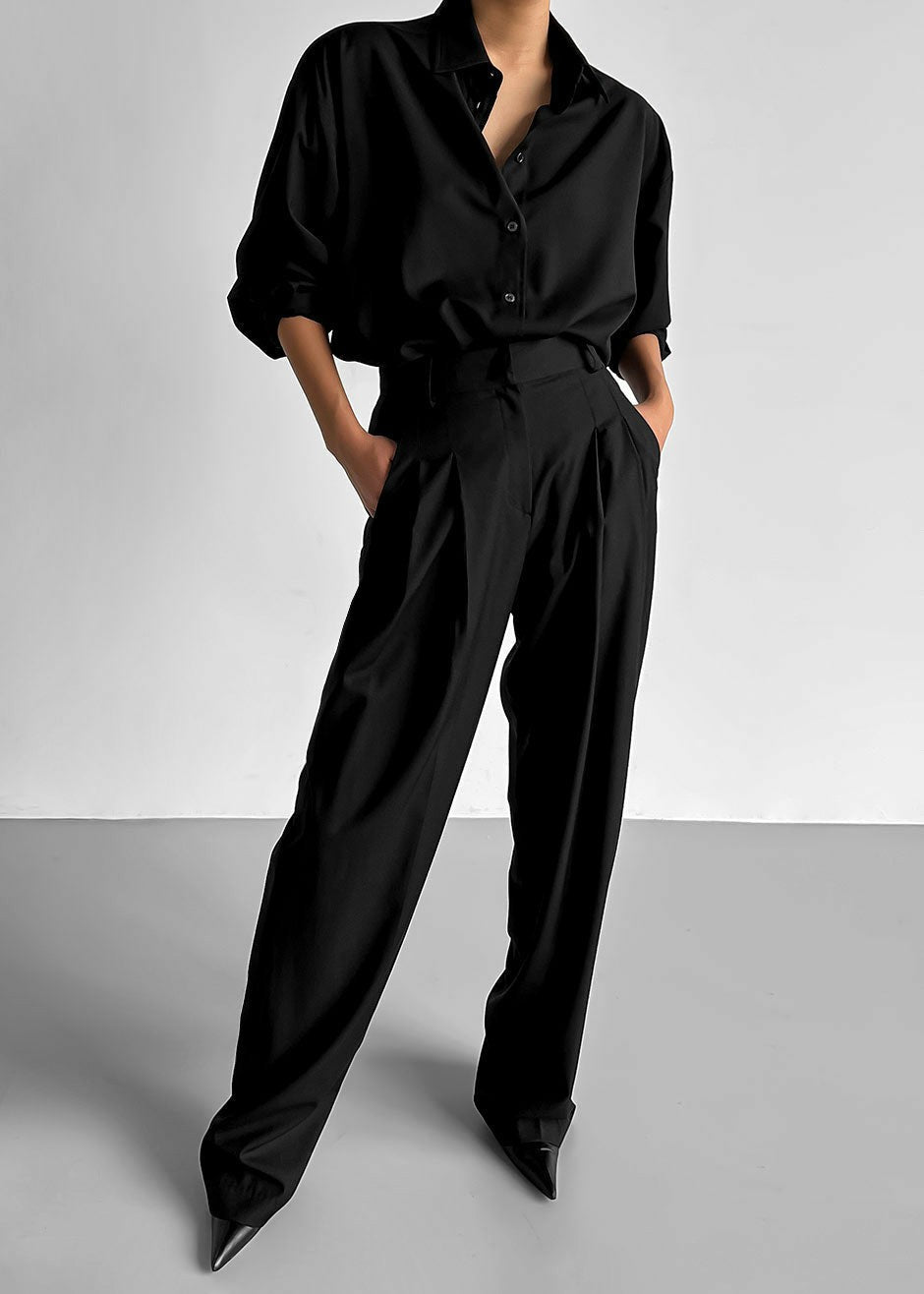 Gelso Pleated Trousers Black - Women