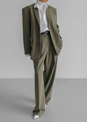 Tansy Pleated Trousers Olive - Women