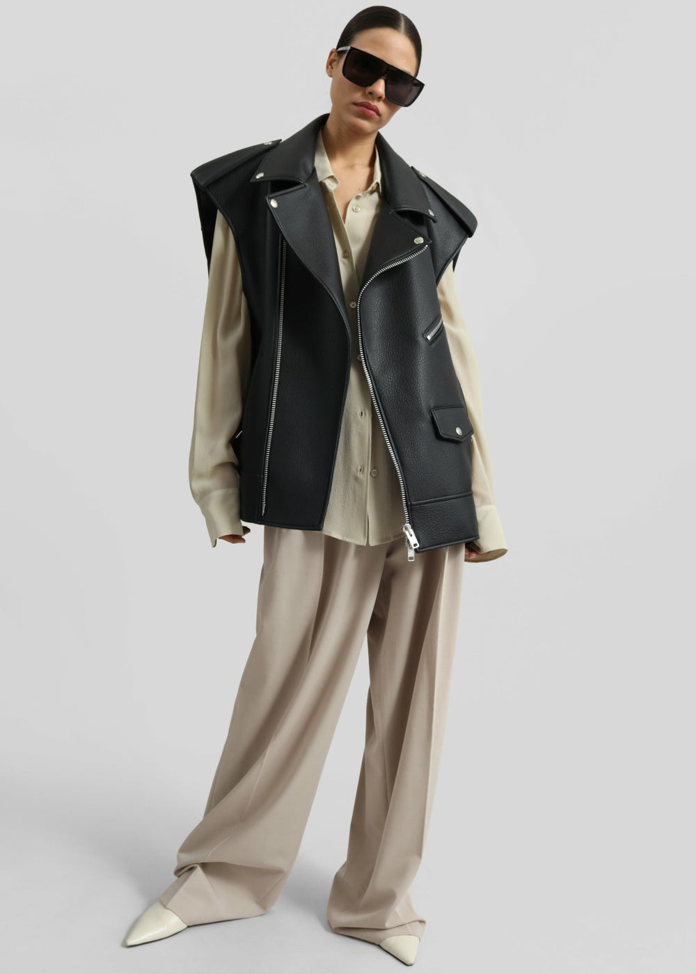Tansy Pleated Trousers Beige - Women